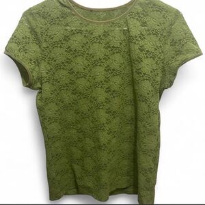 Vintage Y2K Top Mesh Forest Fairy Boho Lace Indie Stretch Granola Goblin